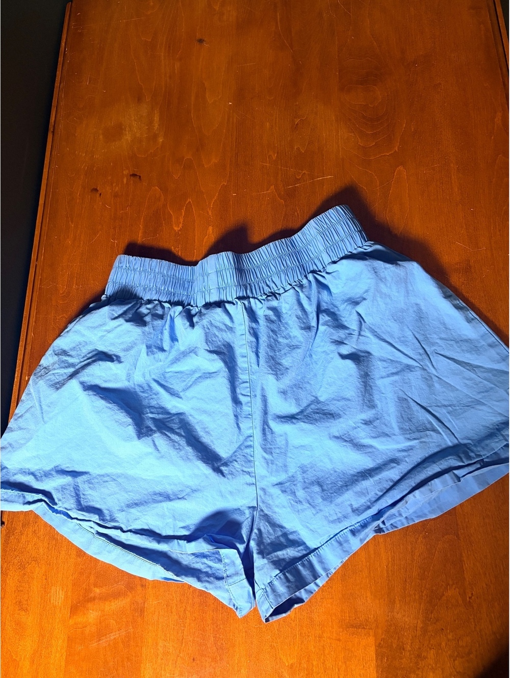 White Fox Boutique Blue Button-Down Shirt & Shorts Matching Set 100% Cotton - Picture 9 of 9